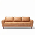 Leather three-seat sofa for living room - 200 x 80 x 90cm