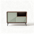 Modern MDF sideboard with geometric design for living room - 70 x 40 x 75cm