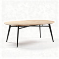 Wooden coffee table with metal legs - 150 x 80 x 75cm