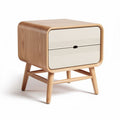 Wooden nightstand with drawer for bedroom storage - 40 x 40 x 50cm