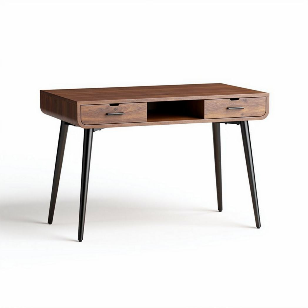 Wooden office desk with metal legs - 120 x 60 x 75cm
