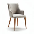 Upholstered dining chair with wooden legs - 60 x 60 x 80cm