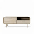 Wooden media console for living room storage - 120 x 40 x 45cm