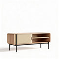 Wooden TV stand with storage space - 120 x 40 x 50cm