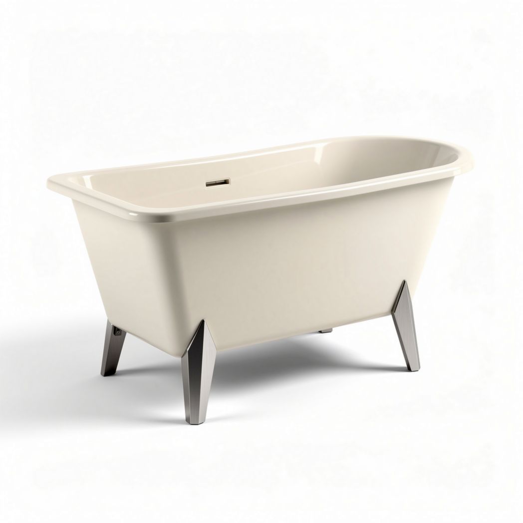 Freestanding acrylic bathtub with stainless steel legs - 150 x 70 x 60cm